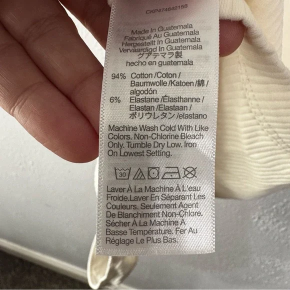 Madewell cream open back Ribbed Bodysuit large - Picture 5 of 7